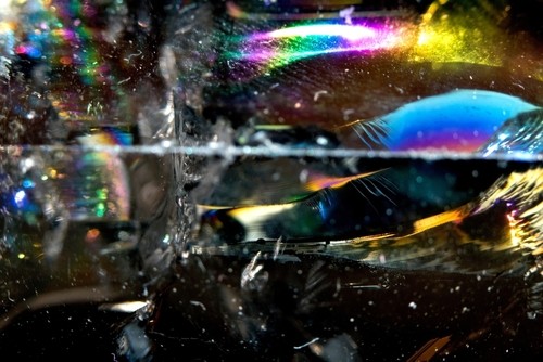 Close up of rainbow quartz