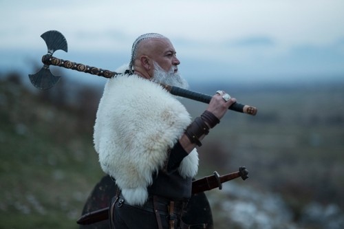 Warrior with two-headed axe