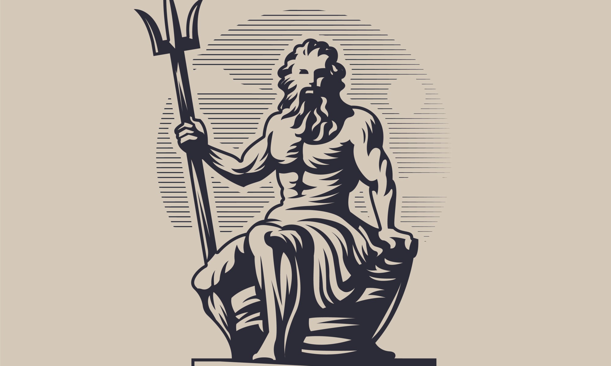 Illustration of the God Neptune